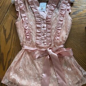 Rue21 Pink Ruffled Halter top